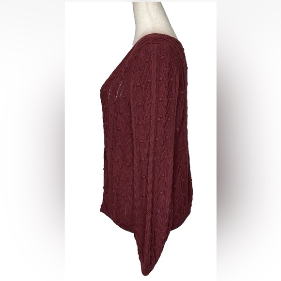 Sezane Beryl Cable Knit Cardigan Sweater in Rosweood Womens M - Picture 4 of 10